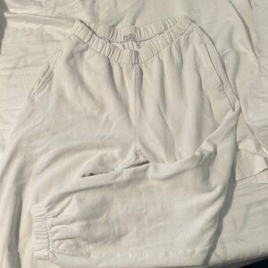 Brandy Melville Cream Track Pants